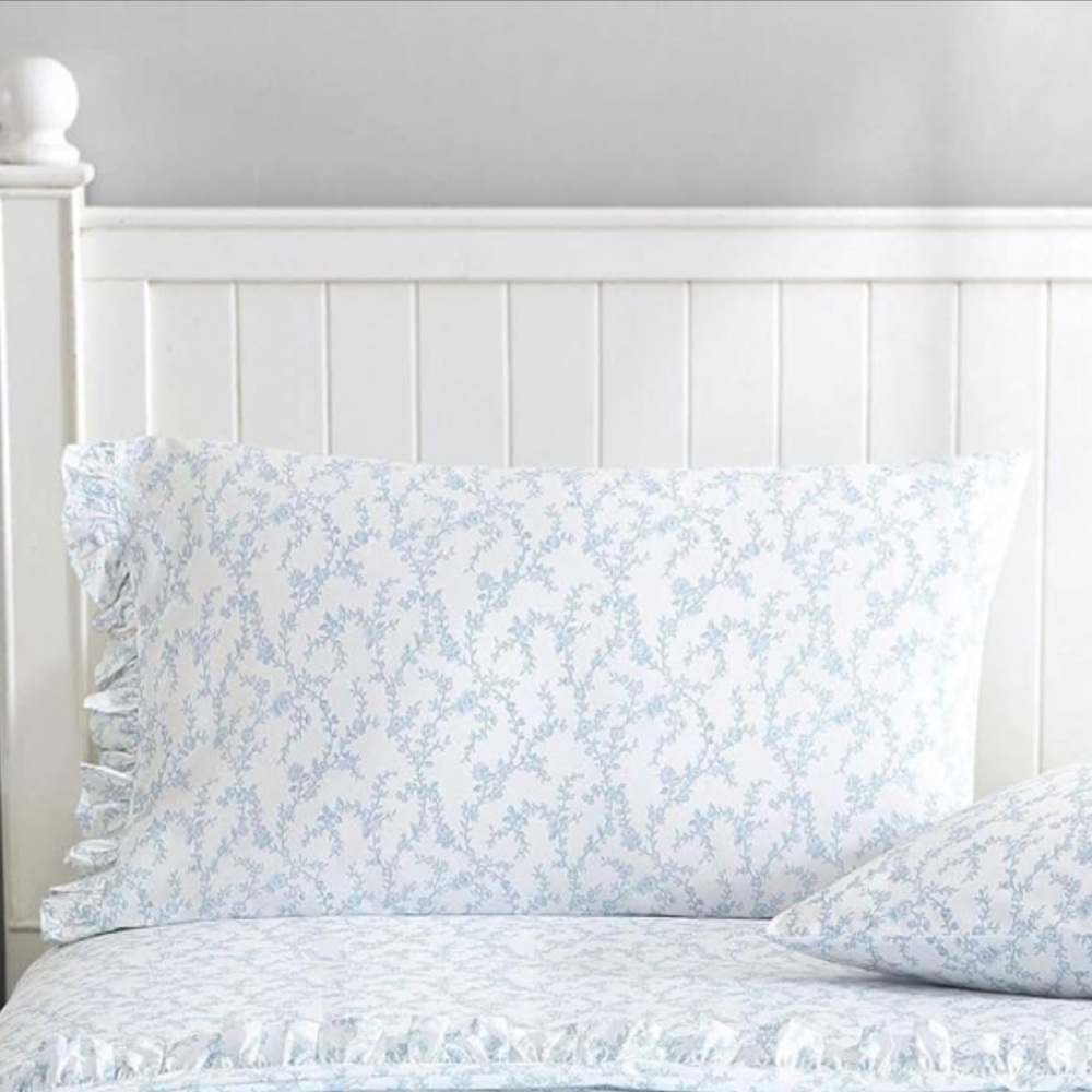 Laura Ashley - Percale Cotton 200 Thread Count, Oeko-Tex Certified Victoria Blue
